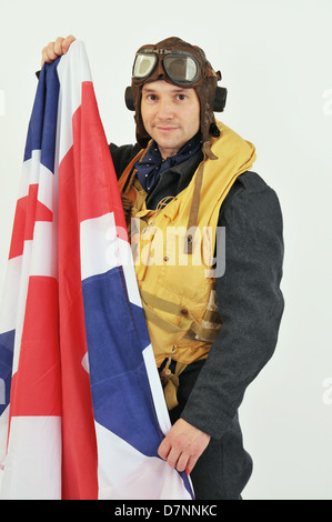 Royal Air Force uniforme que portés par des membres de l'équipage du commandement des bombardiers pendant la Seconde Guerre mondiale. Banque D'Images