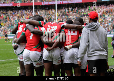 Londres, Royaume-Uni. 11 mai 2013. Kenya L'équipe lors de leur match contre la Nouvelle-Zélande au cours de l'hôtel Marriott London Sevens au stade de Twickenham. Credit : Elsie Kibue / Alamy Live News Banque D'Images