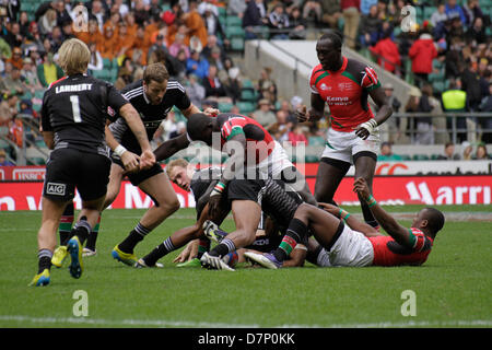 Londres, Royaume-Uni. 11 mai 2013. La Nouvelle-Zélande v Kenya au cours de l'hôtel Marriott London Sevens au stade de Twickenham. Credit : Elsie Kibue / Alamy Live News Banque D'Images