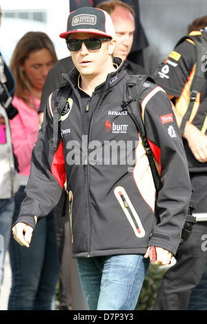 Barcelone, Espagne. 11 mai 2013. La formule 1. Grand Prix d'Espagne. L'image montre le pilote Lotus Kimi Raikonen à entrée Circuit de Catalunya Plus Sport Action Images/Alamy Live News Banque D'Images