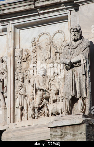 Détails de l'Arc de Constantin à Rome, Italie Banque D'Images