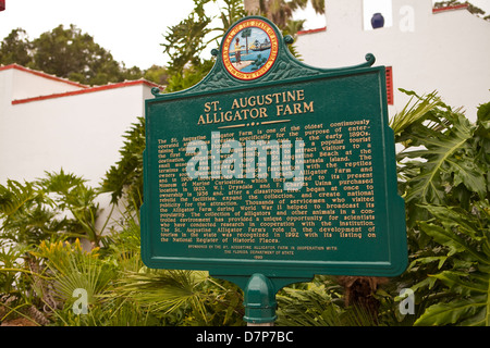 L'Alligator Farm Zoological Park est vu à Saint Augustine, Floride Banque D'Images