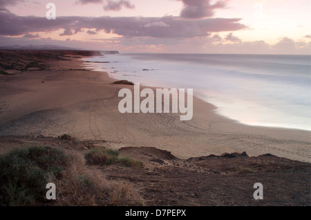 Vue de la côte de Fuerteventura Playa Piedra Cotillo Banque D'Images