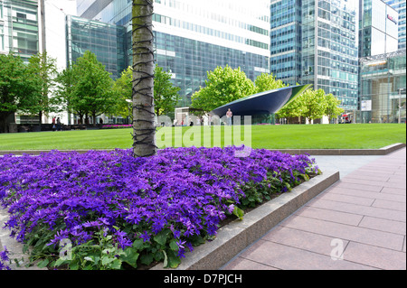 Jubilee Park, Canary Wharf, Londres, Angleterre, Royaume-Uni. Banque D'Images