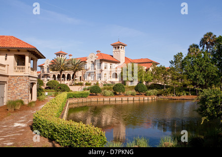 À Sawgrass PTC clubhouse est représenté à Ponte Vedra Beach, Floride Banque D'Images