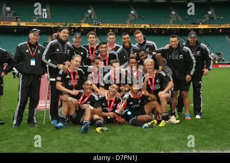 Londres, Royaume-Uni. 12 mai 2013. La Nouvelle-Zélande a battu l'Australie 42 - 12 pour être déclaré London 7s Cup Winners au Marriott London Sevens dans le stade de Twickenham. Credit : Elsie Kibue / Alamy Live News Banque D'Images