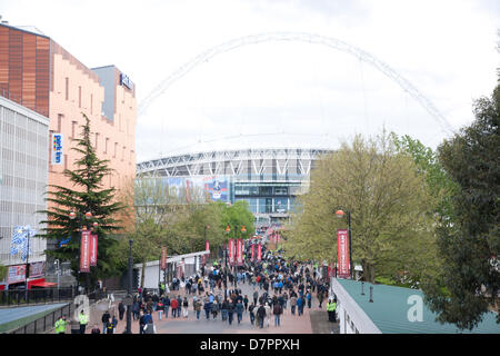Londres, Royaume-Uni. Le 11 mai, 2013. Wigan vainqueur du dernier match de football dans le stade de Wembley, Londres. Banque D'Images