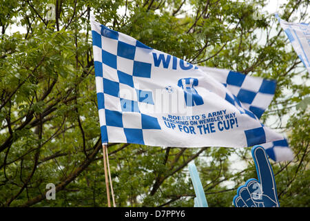 Londres, Royaume-Uni. Le 11 mai, 2013. Wigan vainqueur du dernier match de football dans le stade de Wembley, Londres. Banque D'Images