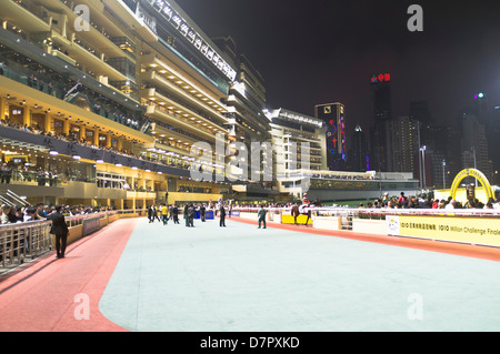 Dh Happy Valley racecourse Causeway Bay Hong Kong Hong Kong hippodrome Stadium Course de nuit réunion Banque D'Images