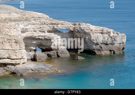 Crocodile Rock, péninsule Tarhankut, Tarhan Qut, Crimea, Ukraine, Europe de l'Est Banque D'Images