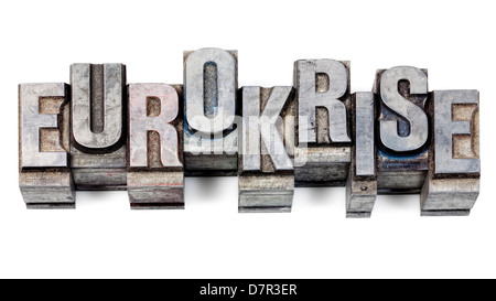 Réglage de l'impression de métal, de lettres anciennes en plomb pour l'imprimerie Banque D'Images