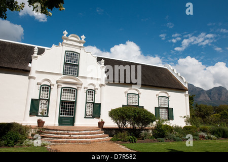 Cape Dutch Manor House, Boschendal Estate, Franschhoek, Afrique du Sud Banque D'Images