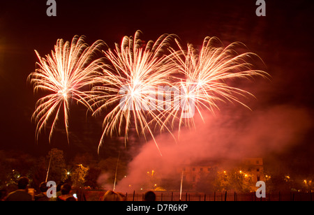 D'artifice de la ville de Postoloprty,République Tchèque Banque D'Images