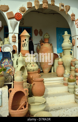 Al Guellala, Djerba, célèbre pour sa poterie Banque D'Images