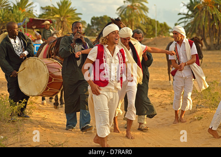 Mariage traditionnel à Al Kantara, île de Djerba, Tunisie Banque D'Images