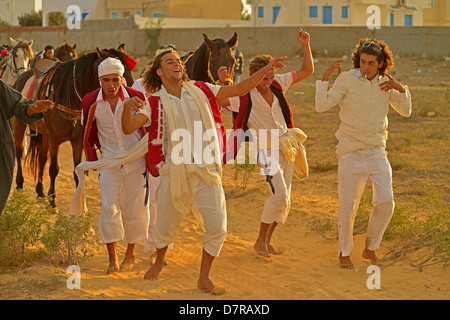 Mariage traditionnel à Al Kantara, île de Djerba, Tunisie Banque D'Images