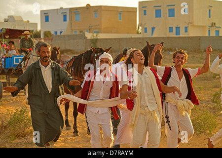 Mariage traditionnel à Al Kantara, île de Djerba, Tunisie Banque D'Images