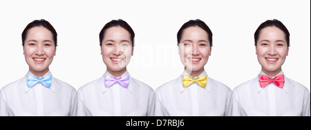 Businesswoman with colorful cravate, Digital Composite Banque D'Images