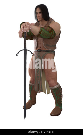 Fantasy guerrier barbare Banque D'Images