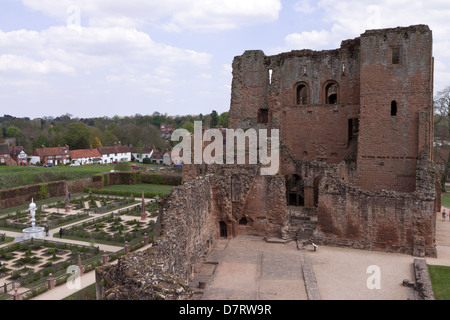 Le château de Kenilworth, Warwickshire, les Midlands Angleterre.UK Banque D'Images