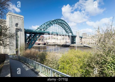 Le pont Tyne à Newcastle de la Sage en Gateshead Banque D'Images