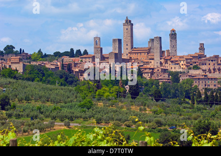 San Gimignano. La toscane, italie, Province de Sienne. UNESCO World Heritage Site. L'Europe Banque D'Images