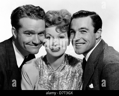 DUBARRY ÉTAIT UNE DAME 1943 MGM film avec de gauche à droite : Red Skelton, Lucille Ball et Gene Kelly Banque D'Images