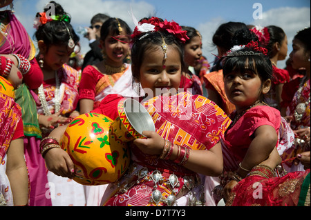 Traditionnel indien Bengali Baishakhi Mela Bow Victoria Park East London Banque D'Images