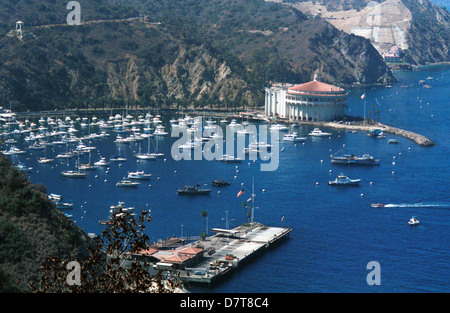 Casino Avalon île de Santa Catalina au large des côtes de Los Angeles en Californie, Catalina île rocheuse du Golfe de Santa Catalina, casino, Banque D'Images