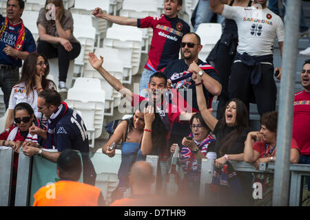 Fans de Cagliari, le 11 mai 2013 - Football / Soccer : Italien 'Serie' un match entre la Juventus 1-1 Cagliari au Juventus Stadium à Turin, Italie. (Photo de Maurizio Borsari/AFLO) Banque D'Images