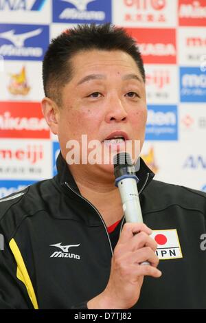 Masayoshi Manabe (JPN), le 13 mai 2013 - Volley-ball : une conférence de presse sur l'équipe féminine de volley-ball au Japon au centre national de formation d'Ajinomoto, Tokyo, Japon. (Photo par AFLO SPORT) Banque D'Images