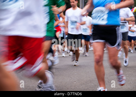 Les coureurs de marathon, Balboa Park, San Diego, Californie Banque D'Images