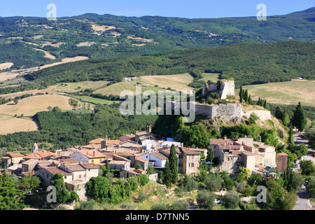 Ville de Castiglione d'Orcia, Toscane, Italie Banque D'Images