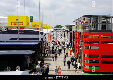 Montmelo, Espagne. 12 Mai 2013 Aperçu Au cours de l'enclos. La formule un Grand Prix d'Espagne sur le circuit de Catalogne à Montmelo, près de Barcelone, SpainCredit : Kolvenbach/Alamy Live News Banque D'Images