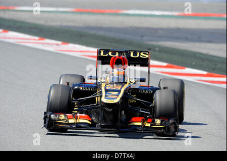 Montmelo, Espagne. 12 mai 2013. Kimi Raeikkoenen RŠikkšnen (, FIN), Lotus E21 pendant le Grand Prix de Formule 1 d'Espagne sur le circuit de Catalogne à Montmelo, près de Barcelone, SpainCredit : Kolvenbach/Alamy Live News Banque D'Images