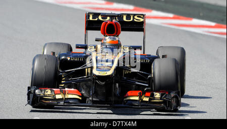 Montmelo, Espagne. 12 mai 2013. Kimi Raeikkoenen RŠikkšnen (, FIN), Lotus E21 pendant le Grand Prix de Formule 1 d'Espagne sur le circuit de Catalogne à Montmelo, près de Barcelone, SpainCredit : Kolvenbach/Alamy Live News Banque D'Images