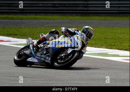 Monza, Italie. 12 mai 2013. Chaz Davies lors du Championnat Superbike de Monza. Banque D'Images