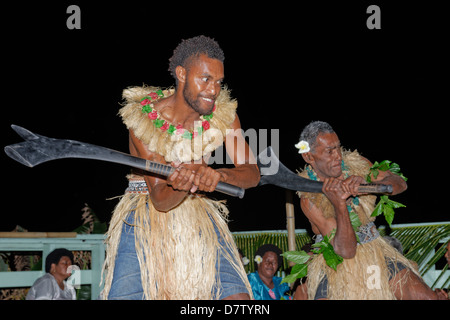 Cérémonie du Kava, Wayaseva island, Yasawa Island group, Fiji, South Pacific Islands Banque D'Images