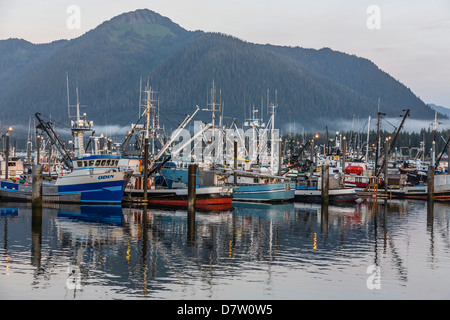 La ville norvégienne de la pêche de Pétersbourg, le sud-est de l'Alaska, USA Banque D'Images