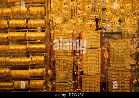 Gold souk, Dubaï, Émirats arabes unis, Moyen Orient Banque D'Images