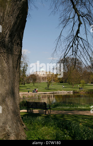 Parc et lac Pitville Pump Room Cheltenham GLOUCESTERSHIRE England UK Banque D'Images