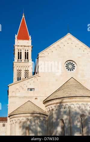 Cathédrale de St Lawrence, Trogir, Site du patrimoine mondial de l'UNESCO, la Croatie, la côte dalmate Banque D'Images