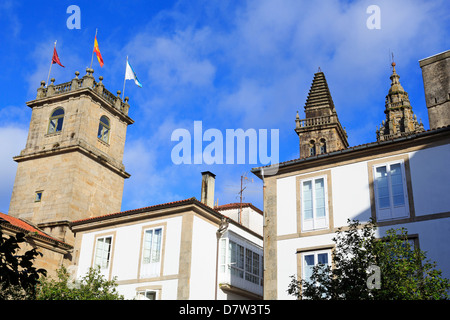 Fonseca Palace sur Plaza de Fonseca, Santiago de Compostelle, Galice, Espagne Banque D'Images