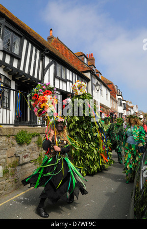 Jack Hastings-dans-le-vert peuvent Day Parade East Sussex England UK GO Banque D'Images