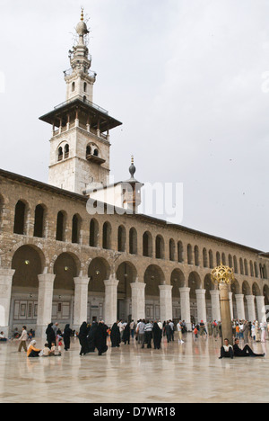 Damas, Syrie. La Grande Mosquée des Omeyyades, un monument islamique construit au 8ème siècle Banque D'Images