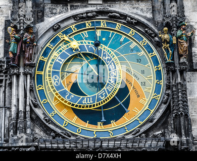 Orloj Prague horloge astronomique Banque D'Images