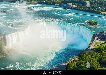 Niagara Falls Vue aérienne de la tour Skylon plates-formes Banque D'Images