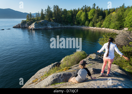 Whyte Island, parc Whytecliff, West Vancouver, British Columbia, Canada Banque D'Images