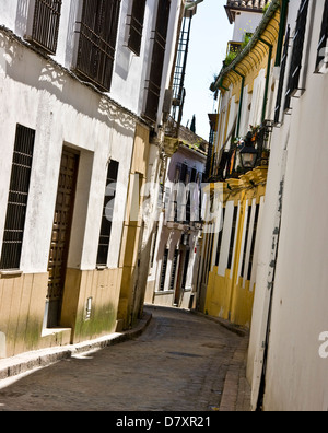 Rue pavées étroites dans la Juderia l'ancien quartier juif de Cordoue andalousie andalousie espagne Europe Banque D'Images