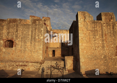 La forteresse Castillo de San Pedro de la Roca ou Castillo del Morro près de Santiago de Cuba, Cuba, Caraïbes Banque D'Images